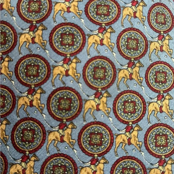 Jos. A. Bank Collection Silk Tie Polo Blue Burgundy - Picture 2 of 7